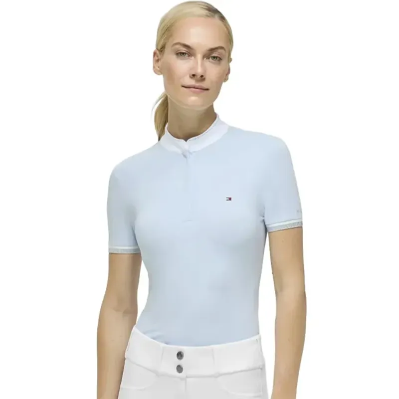 Tommy Hilfiger Linsay Womens Short Sleeve Show Shirt - Sweet Blue