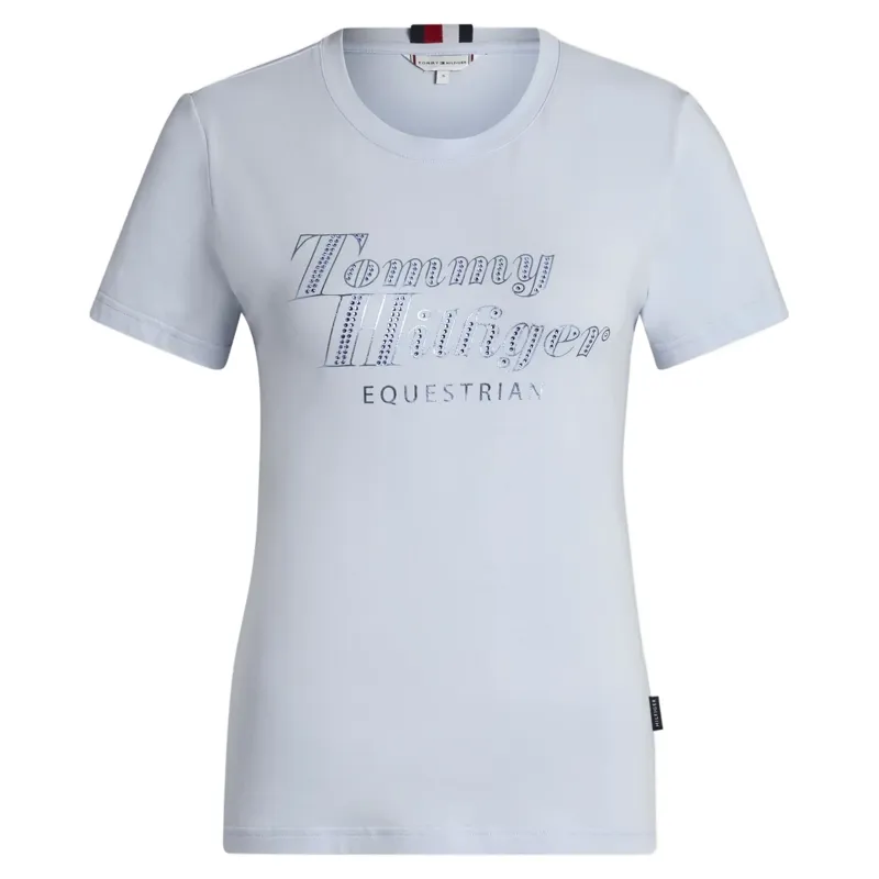 Tommy Hilfiger Malibu Rhinestone Womens T-Shirt - Sweet Blue-2