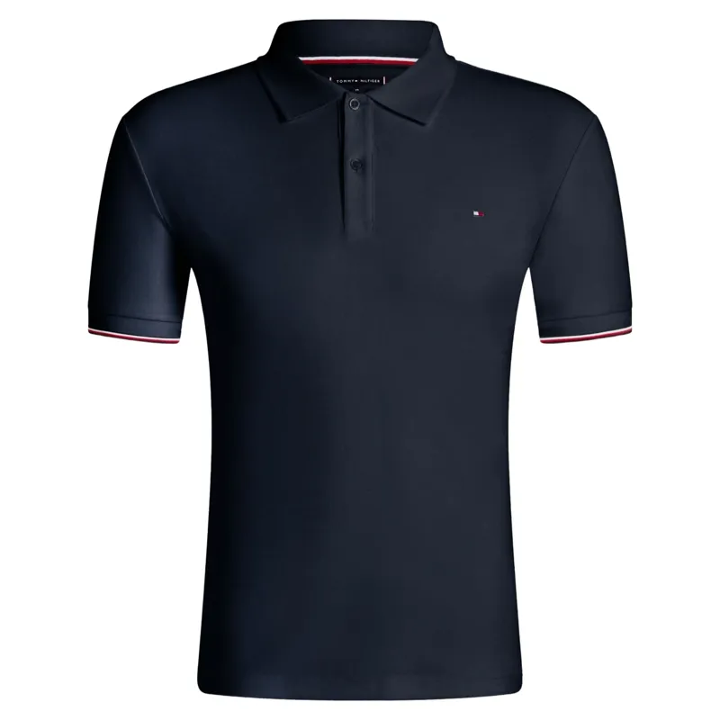 Tommy Hilfiger Pique Mens Polo Shirt - Desert Sky-3