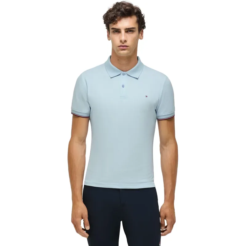 Tommy Hilfiger Pique Mens Polo Shirt - Sweet Blue-1