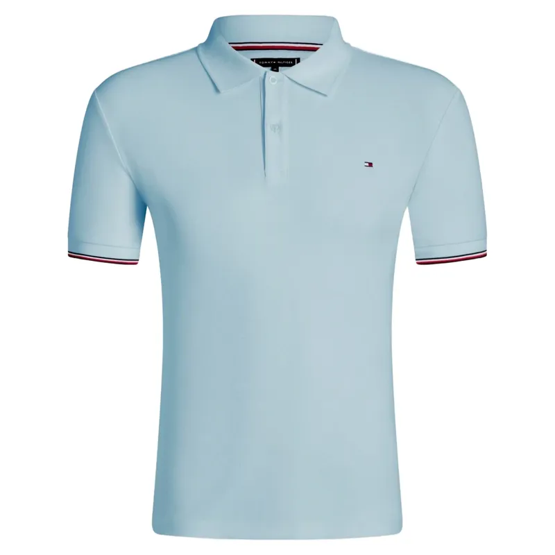 Tommy Hilfiger Pique Mens Polo Shirt - Sweet Blue-3