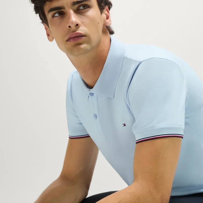Tommy Hilfiger Pique Mens Polo Shirt - Sweet Blue-4