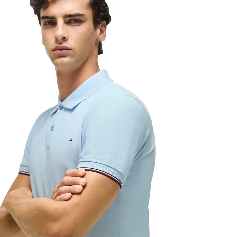 Tommy Hilfiger Pique Mens Polo Shirt - Sweet Blue-5