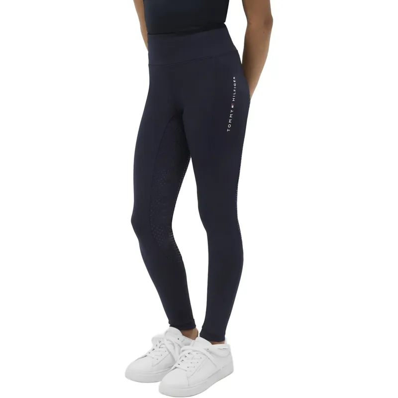 Tommy Hilfiger Devon Junior Full Grip Riding Tights - Desert Sky
