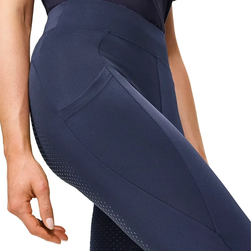 Tommy Hilfiger Amber Full Grip Womens Riding Tights - Faded Indigo-4