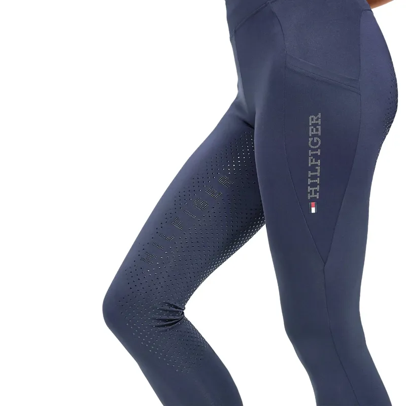 Tommy Hilfiger Amber Full Grip Womens Riding Tights - Faded Indigo-5