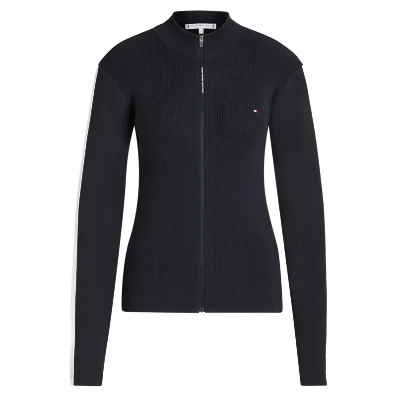 Tommy Hilfiger Mirada Womens Zip-Up Knit Sweatshirt - Desert Sky-2