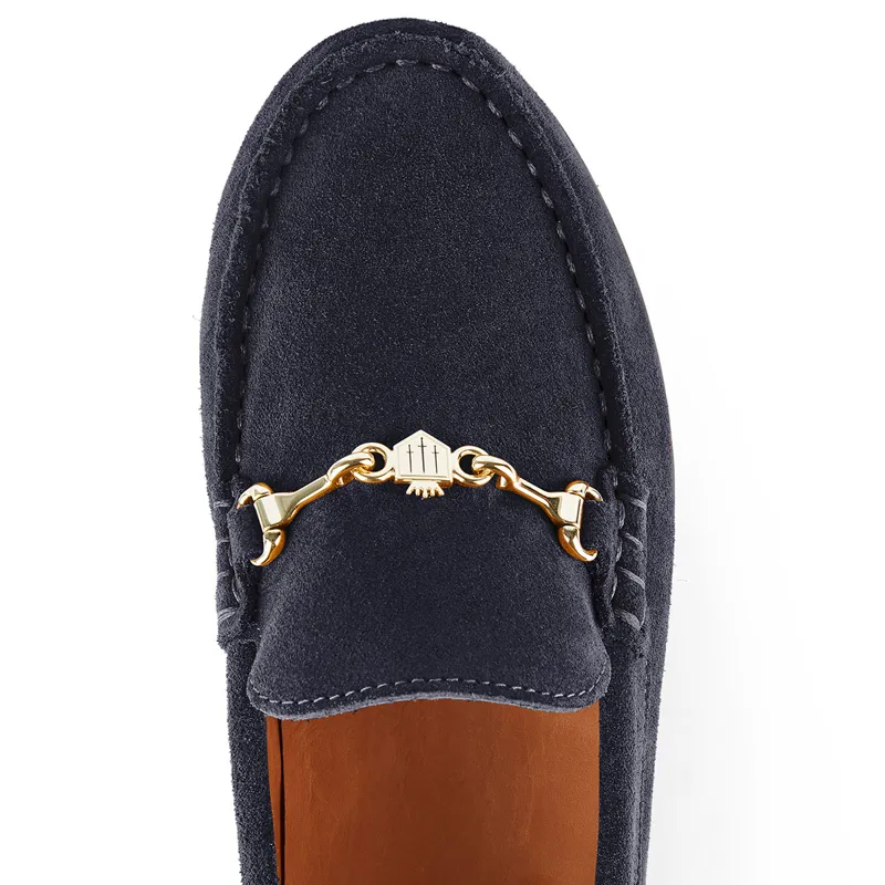 Fairfax and Favor Trinity Womens Drivers Shoes - Navy Suede-4
