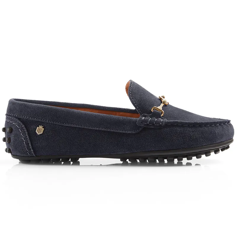 Fairfax and Favor Trinity Womens Drivers Shoes - Navy Suede-3