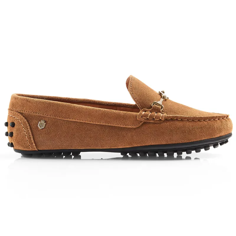 Fairfax and Favor Trinity Womens Drivers Shoes - Tan Suede-2