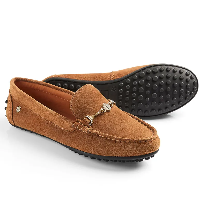 Fairfax and Favor Trinity Womens Drivers Shoes - Tan Suede-4