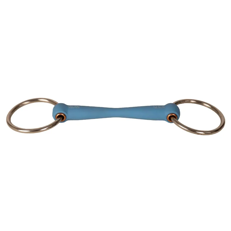 Velari Flex Medium Mullen Mouth Loose Ring Snaffle Bit 