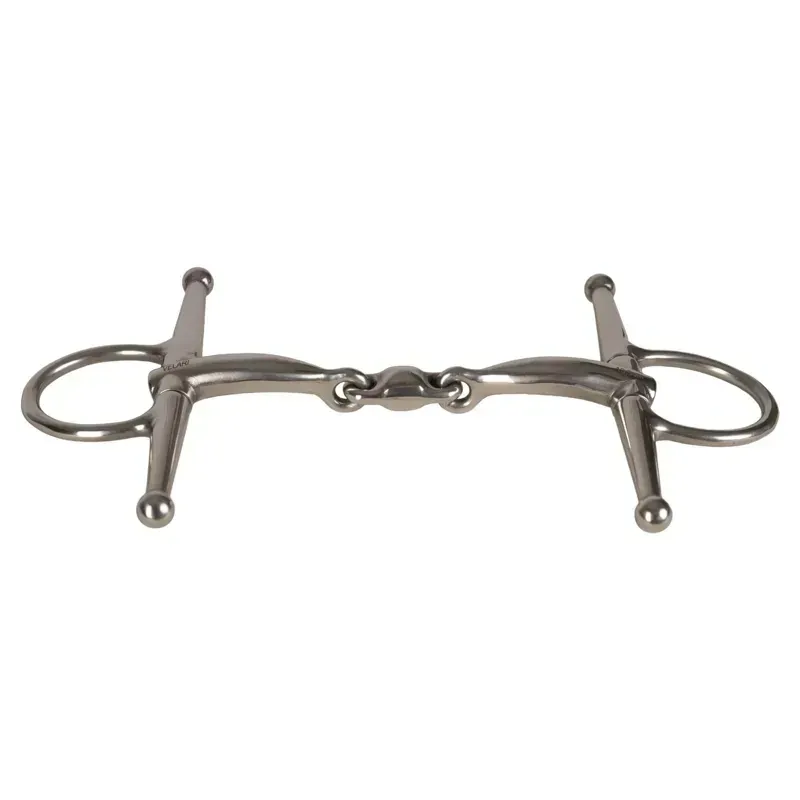 Velari Stainless Steel Double Jointed Full Cheek Snaffle Bit