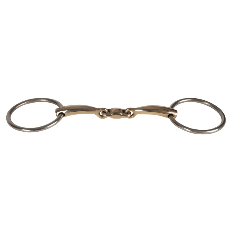 Velari Sweet Copper Double Jointed Loose Ring Snaffle Bit