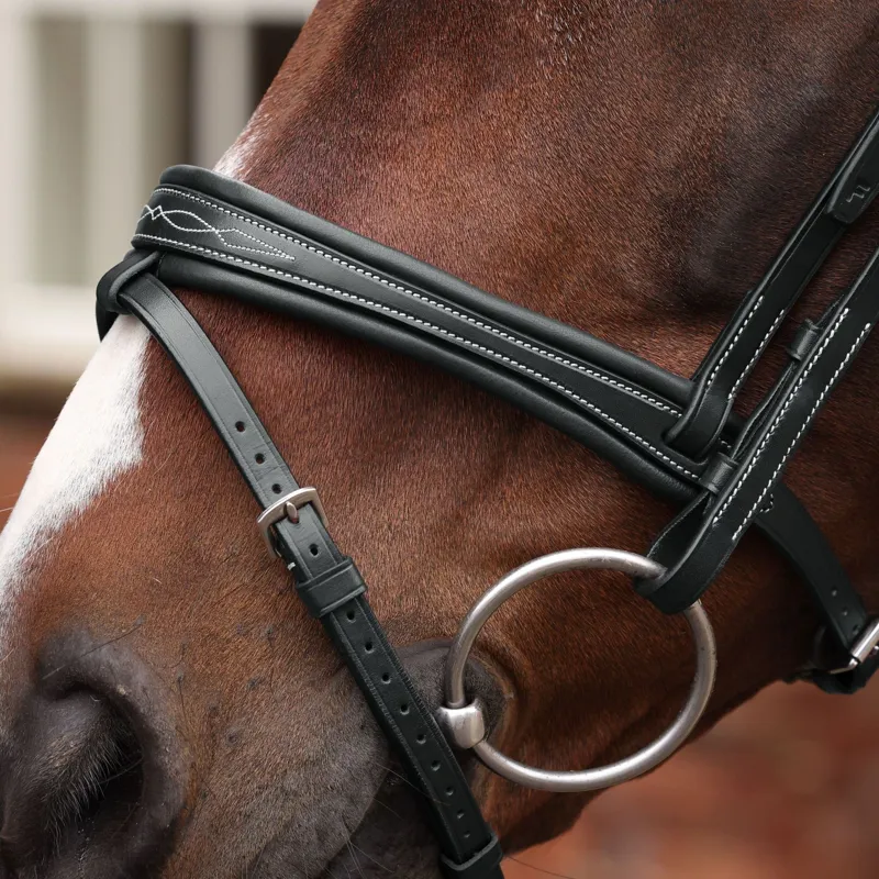 Velociti Lusso Opus 180M Padded Flash Bridle - Black-3