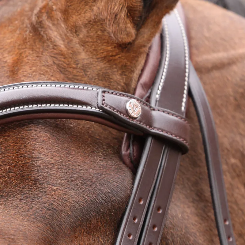 Velociti Lusso Opus 180M Padded Flash Bridle - Brown-5