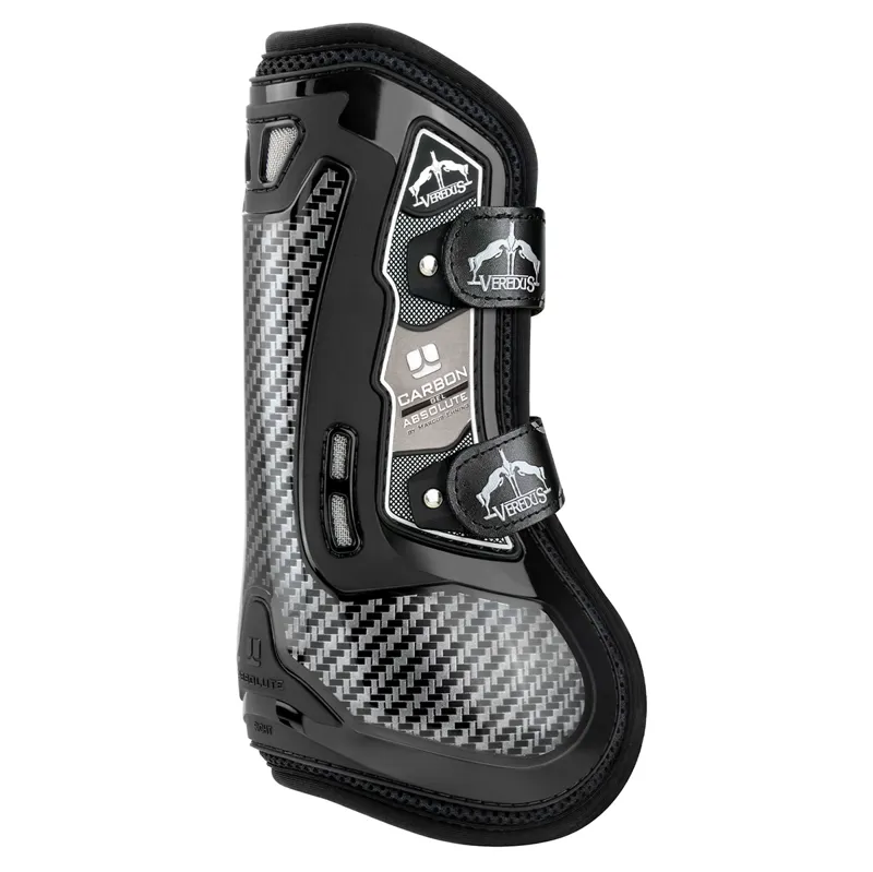 Veredus Carbon Gel Absolute Velcro Strap Front Tendon Boots - Black