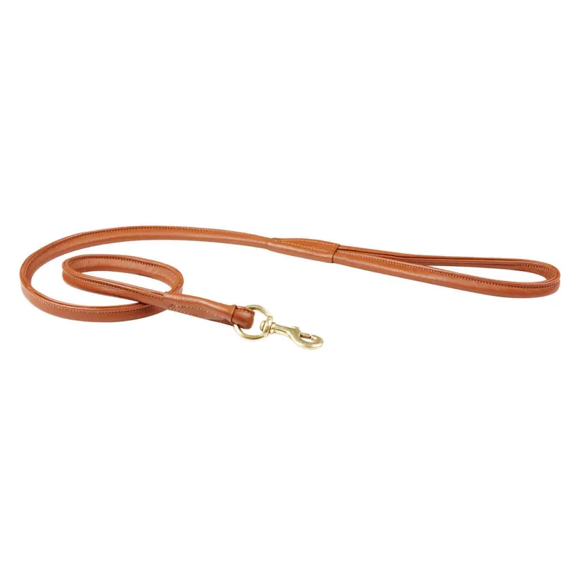 WeatherBeeta Rolled Leather Dog Lead - Tan