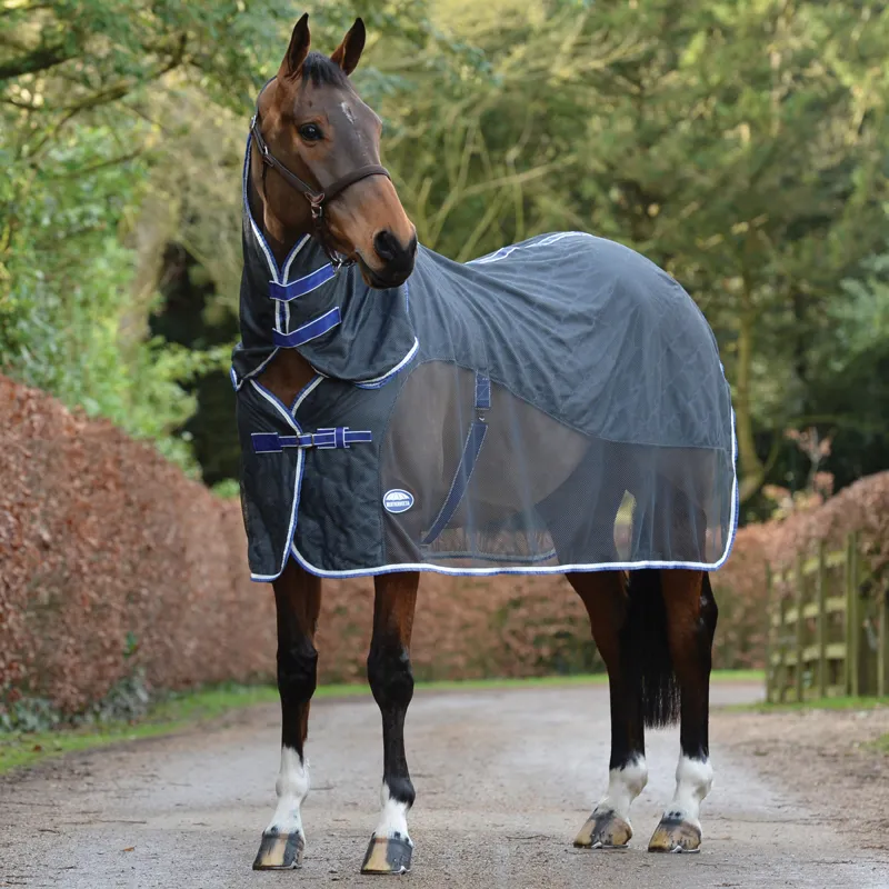 WeatherBeeta Wick-Dri II Combo Neck Cooler Rug - Charcoal/Blue/White
