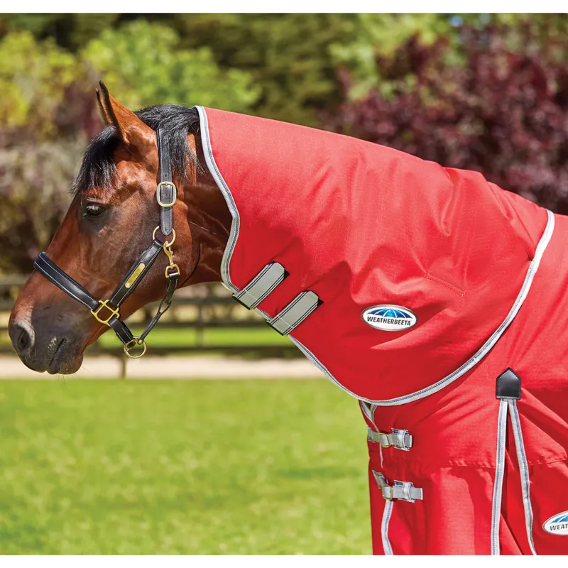 WeatherBeeta ComFiTec Classic 220g Turnout Neck - Red/Silver/Navy