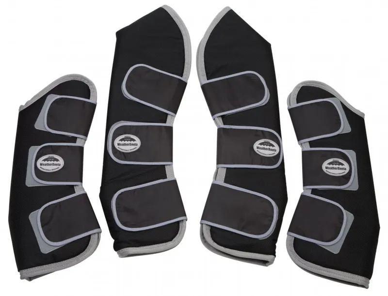 WeatherBeeta Travel Boots Set of 4 - Black/Silver