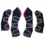 WeatherBeeta Travel Boots Set of 4 - Navy/Red/White
