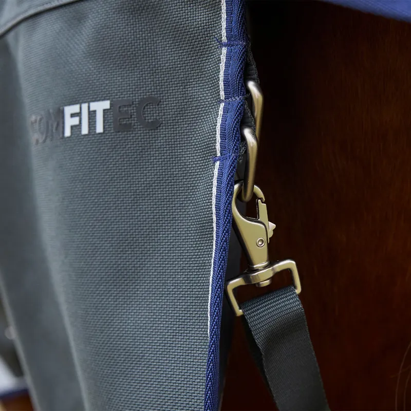 WeatherBeeta ComFiTec Ultra 220g Detach-A-Neck Turnout Rug - Charcoal-7