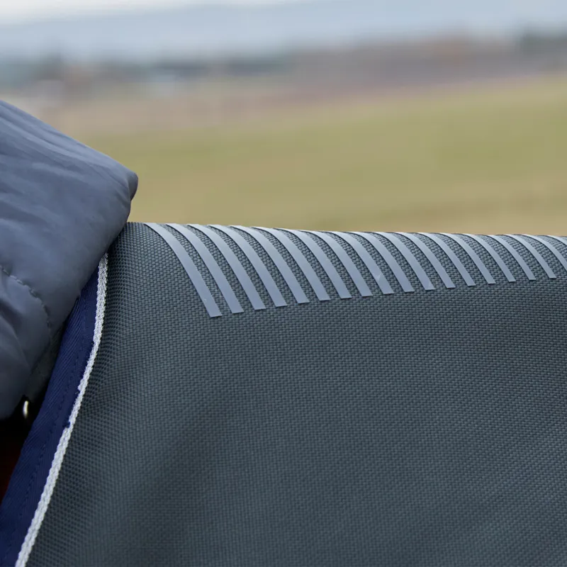 WeatherBeeta ComFiTec Ultra 100g Detach-A-Neck Turnout Rug - Charcoal-8