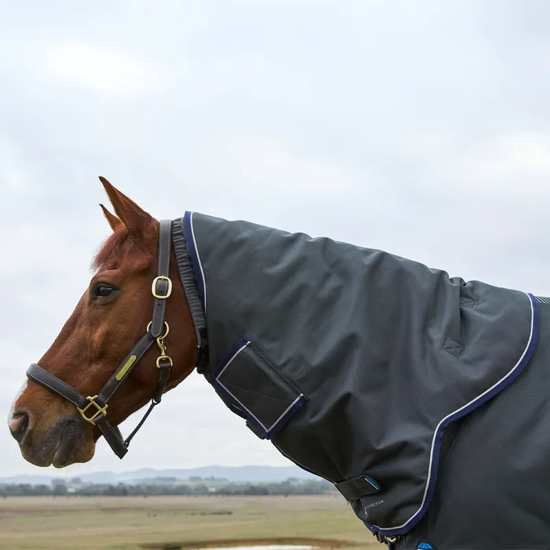 WeatherBeeta ComFiTec Ultra 220g Detach-A-Neck Turnout Rug - Charcoal-8
