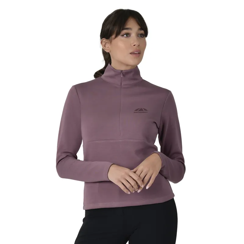 WeatherBeeta Copper Womens Half Zip Long Sleeve Mid Layer Top - Mauve-1