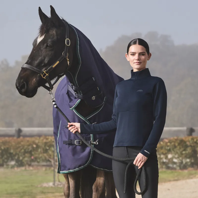 WeatherBeeta Copper Womens Half Zip Long Sleeve Mid Layer Top - Navy-3