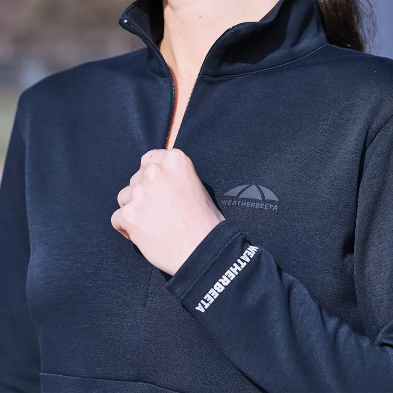 WeatherBeeta Copper Womens Half Zip Long Sleeve Mid Layer Top - Navy-4