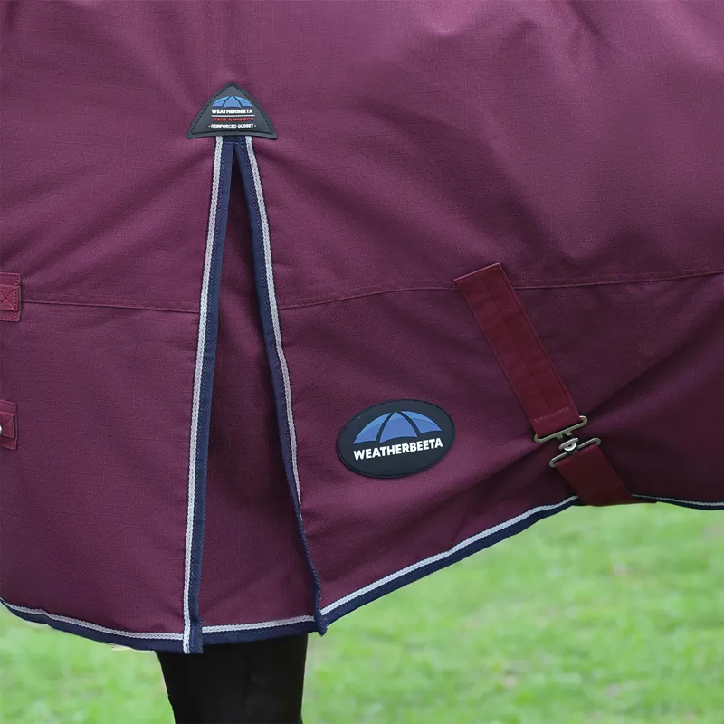 WeatherBeeta ComFiTec Essential 0g Standard Turnout Rug - Burgundy-3