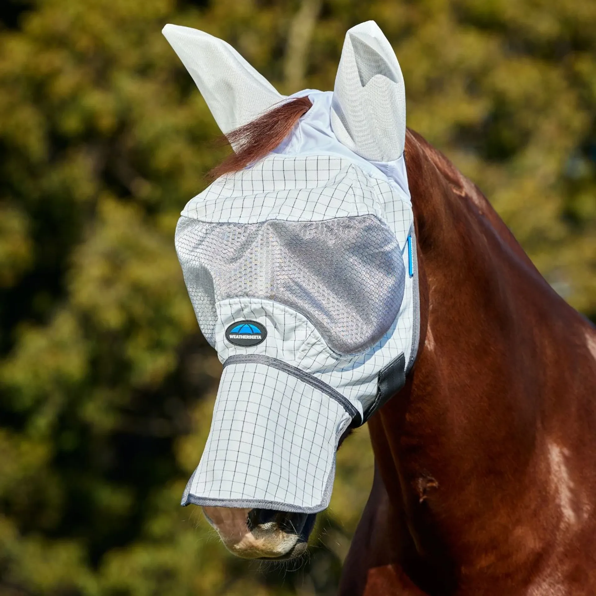 WeatherBeeta Hybrid Fly Mask - White/Charcoal