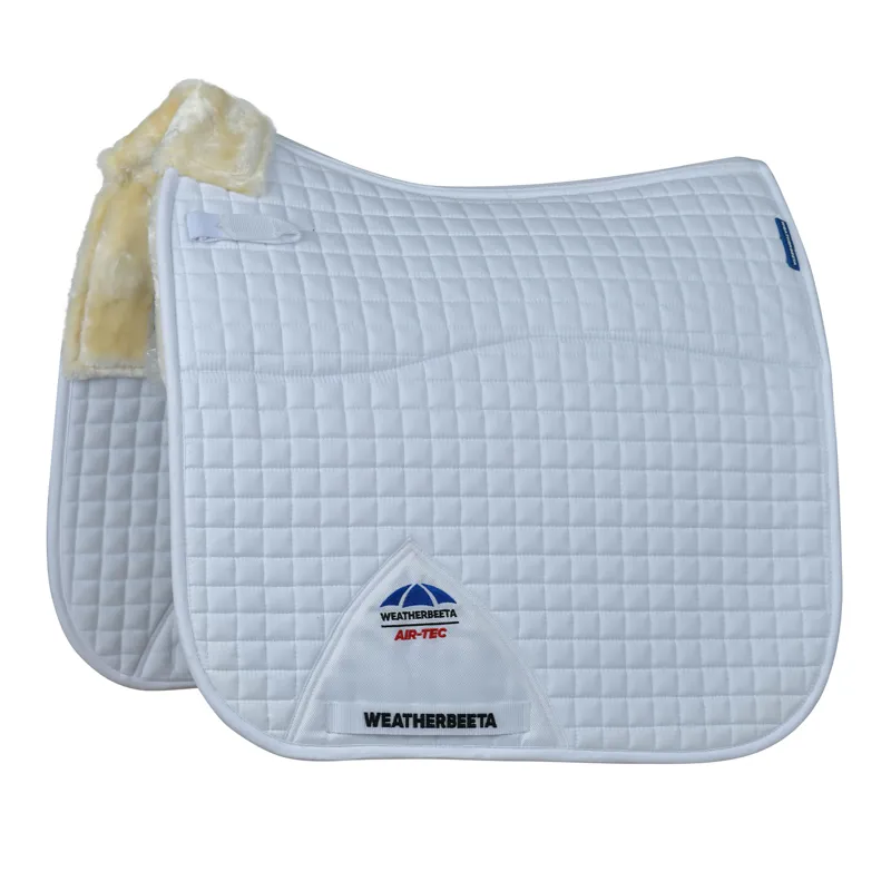 WeatherBeeta Prime Air-Tec Comfy Fleece Dressage Saddlecloth - White