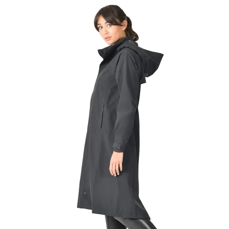 WeatherBeeta Windbreaker Womens Longline Waterproof Jacket - Black-2