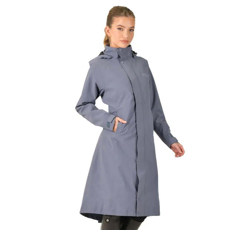 WeatherBeeta Windbreaker Womens Longline Waterproof Jacket - Slate Blue