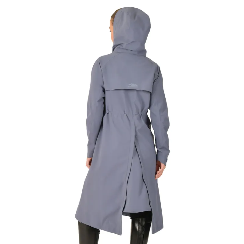 WeatherBeeta Windbreaker Womens Longline Waterproof Jacket - Slate Blue-4