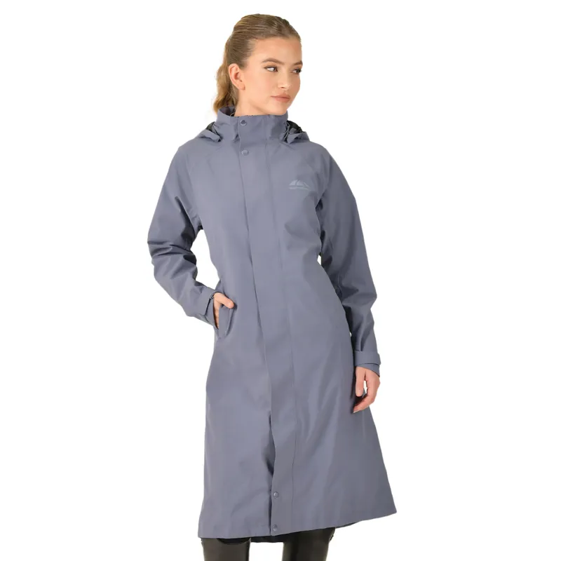 WeatherBeeta Windbreaker Womens Longline Waterproof Jacket - Slate Blue-3