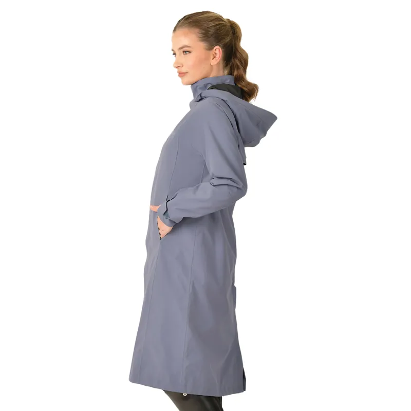 WeatherBeeta Windbreaker Womens Longline Waterproof Jacket - Slate Blue-5