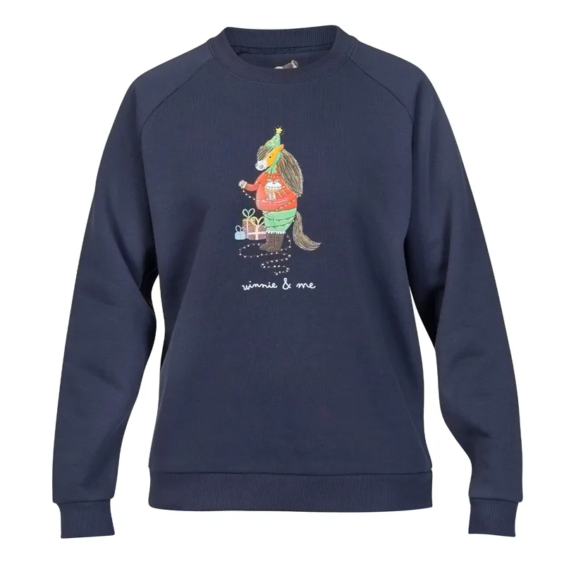 Winnie and Me Festive Adults Unisex Sweatshirt - Navy