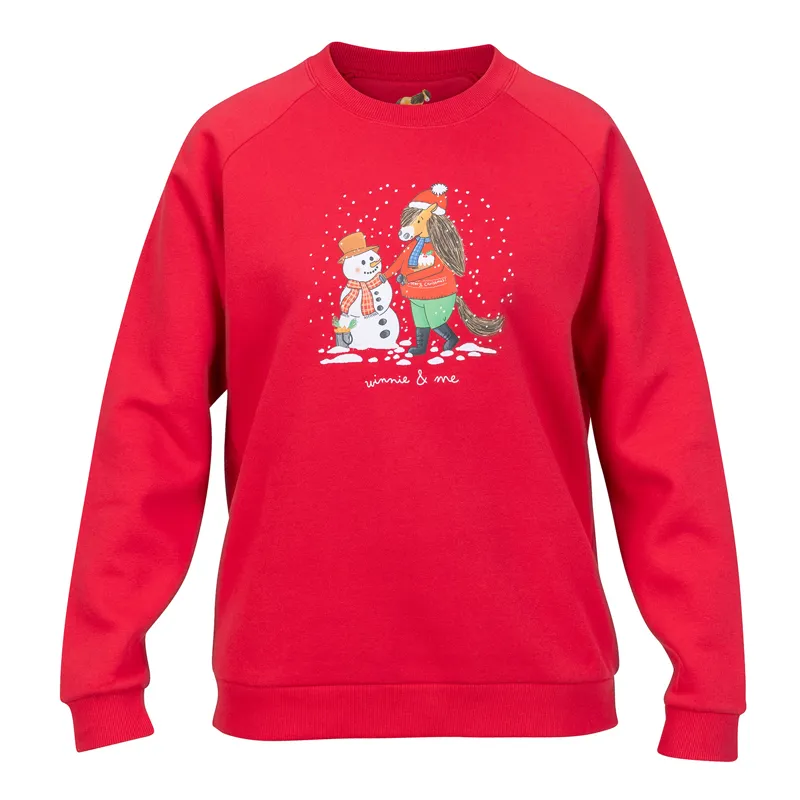 Winnie and Me Festive Adults Unisex Sweatshirt - Red