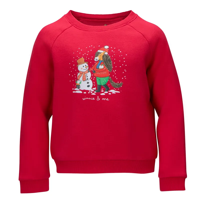 Winnie and Me Festive Junior Sweatshirt - Red