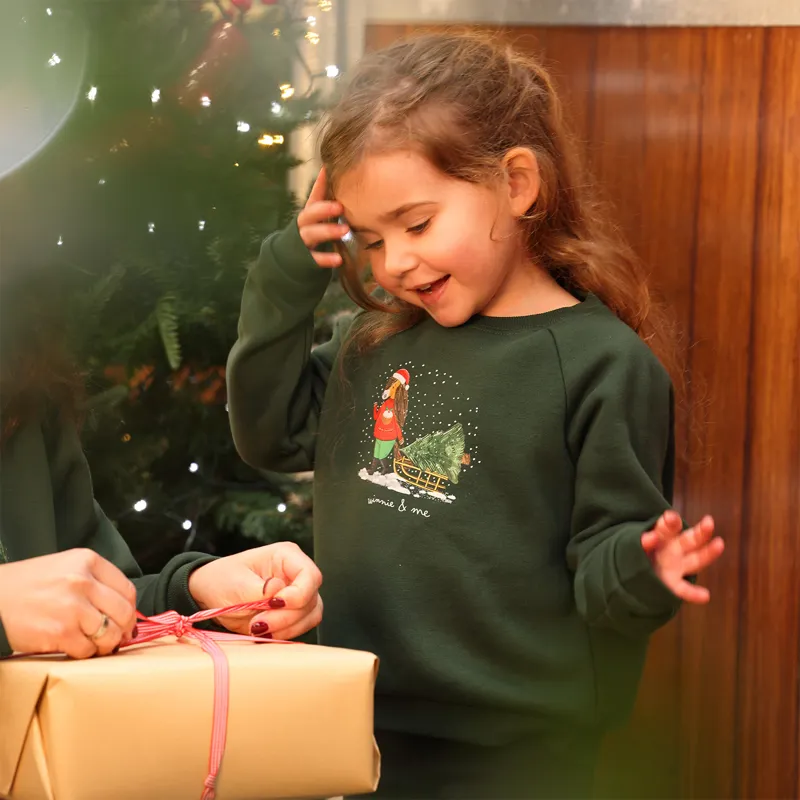 Winnie and Me Festive Junior Sweatshirt - Green