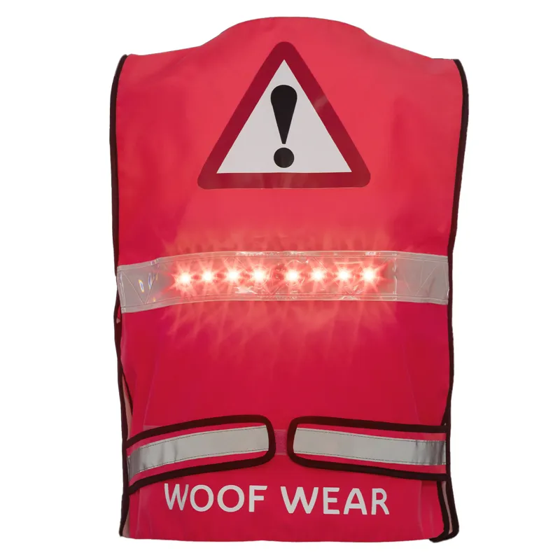 Woof Wear Junior LED HiViz Riding Vest - Pink-1