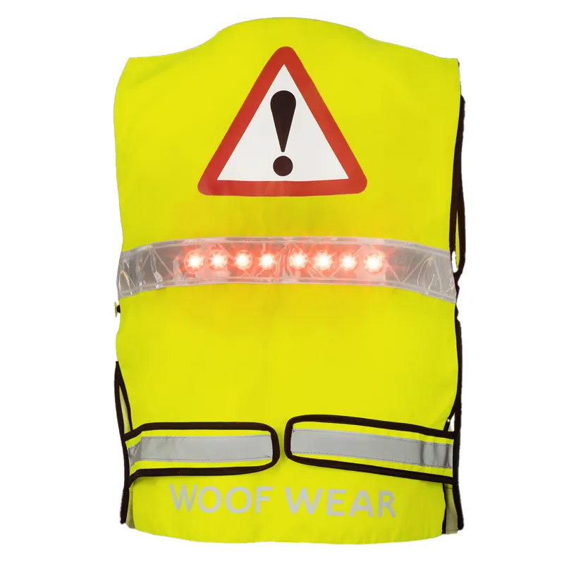 Woof Wear Junior LED HiViz Riding Vest - Yellow-1