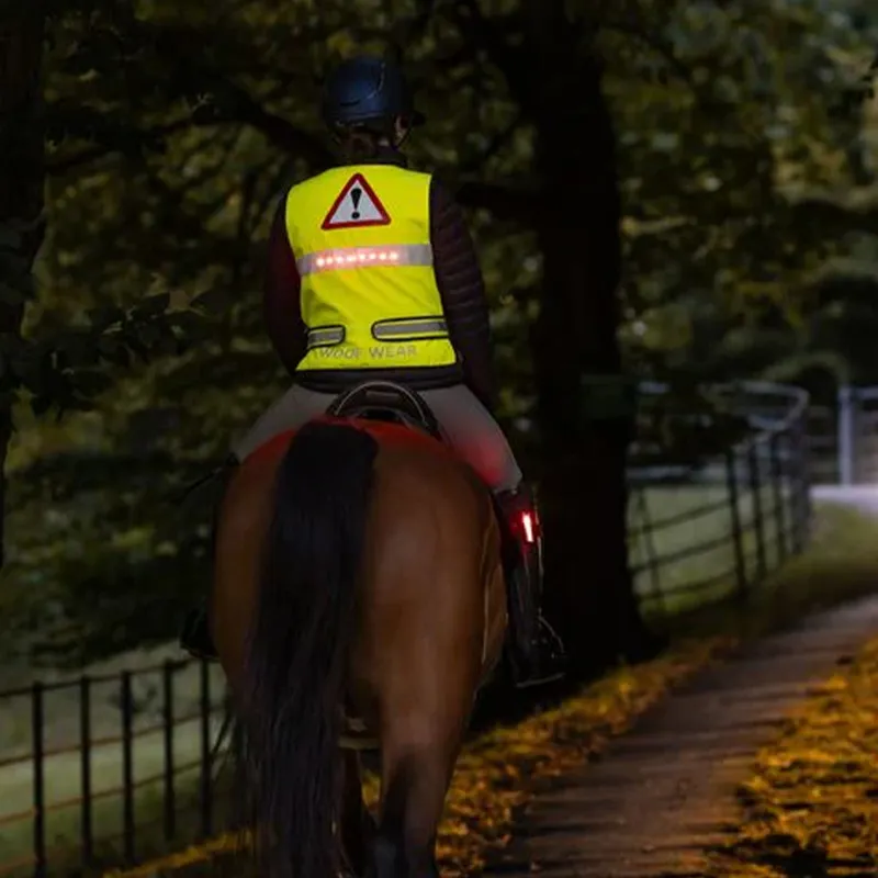 Woof Wear Junior LED HiViz Riding Vest - Yellow-5