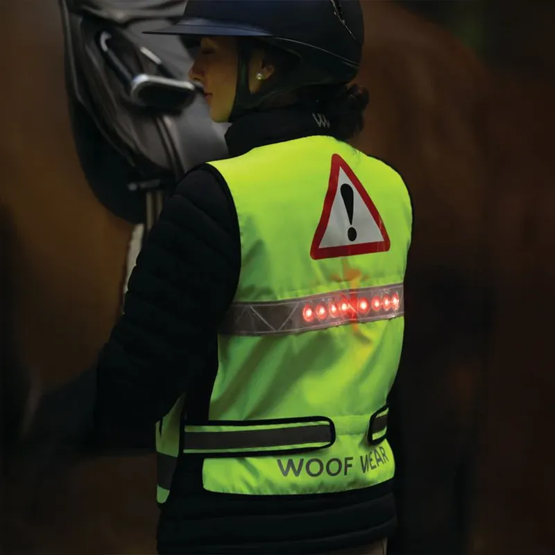 Woof Wear Junior LED HiViz Riding Vest - Yellow-3
