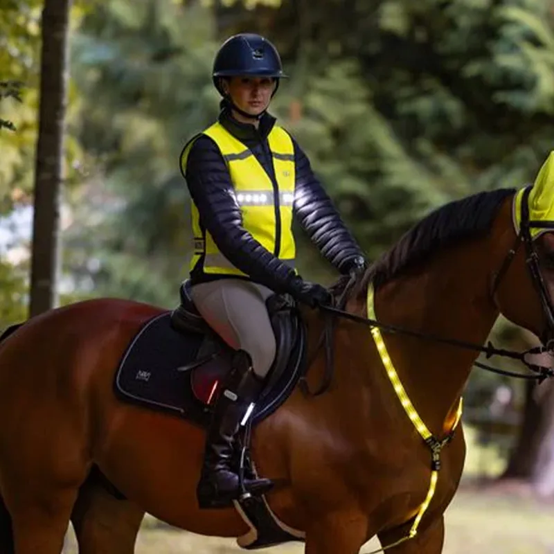 Woof Wear Junior LED HiViz Riding Vest - Yellow-4