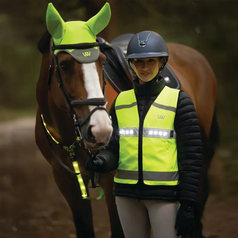 Woof Wear Adults LED HiViz Riding Vest - Yellow